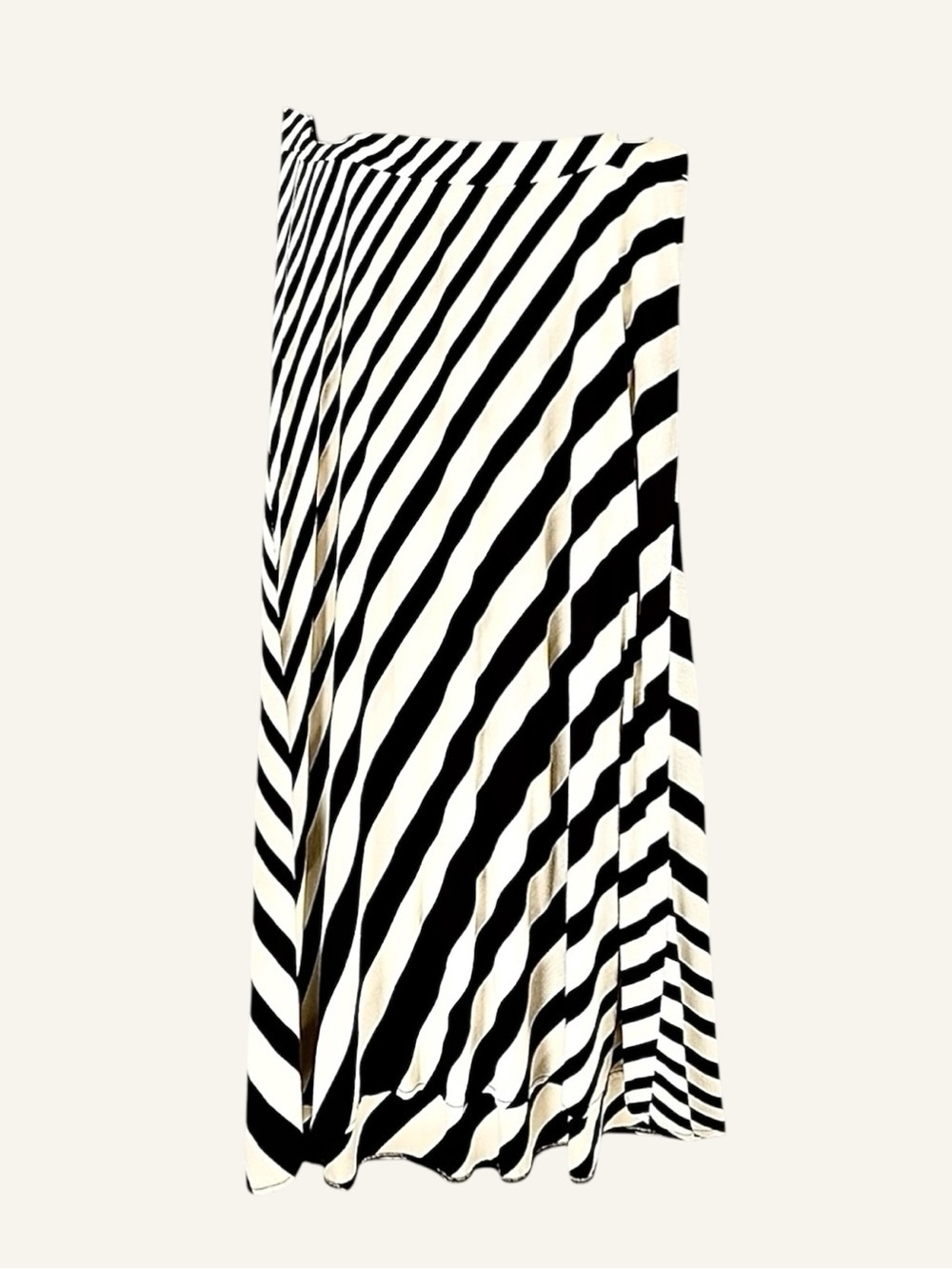 ✨Lane Bryant Black & Ivory Striped Maxi Skirt | Nautical Resort Style | Sz 14/16 - Picture 2 of 5